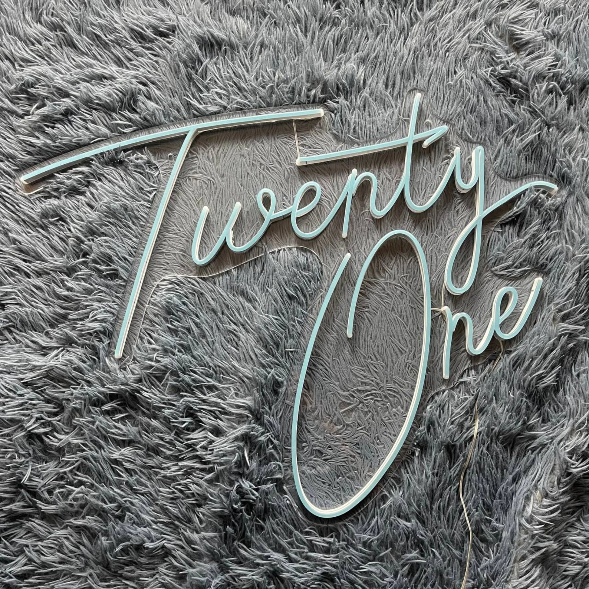 Custom Twenty One Birthday Neon Light, Custom Name LED Sign, Twenty One Led Light